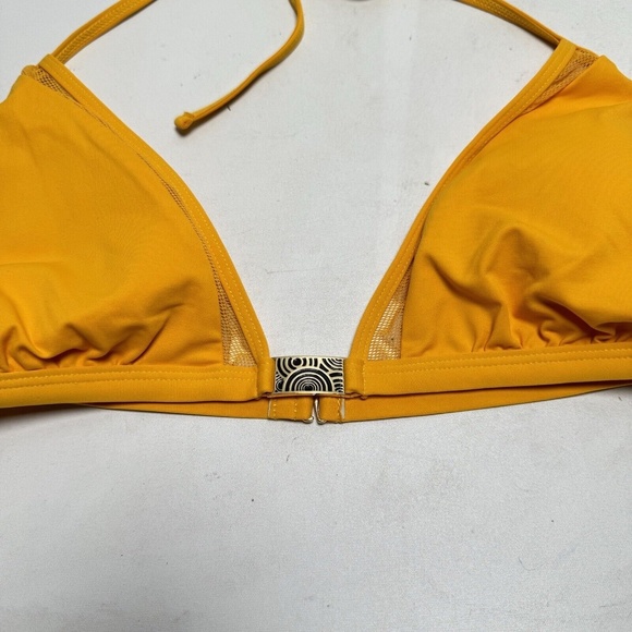 NEW BLUMOSS MAI MESH PANEL TRIANGLE BIKINI TOP- SUNSET Large - Picture 7 of 14